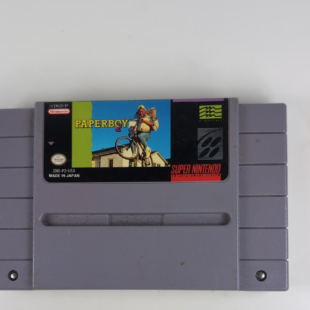 Super Nintendo -  Super Paperboy Game Cartridge